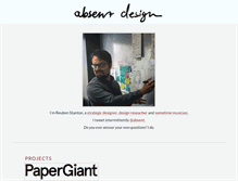 Tablet Screenshot of absentdesign.com